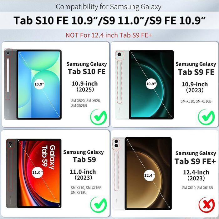 Coque de Protection - E.F.Connection - Samsung Galaxy Tab S9 - Rotatif 360° - Motif Fleur - Cuir Synthétique