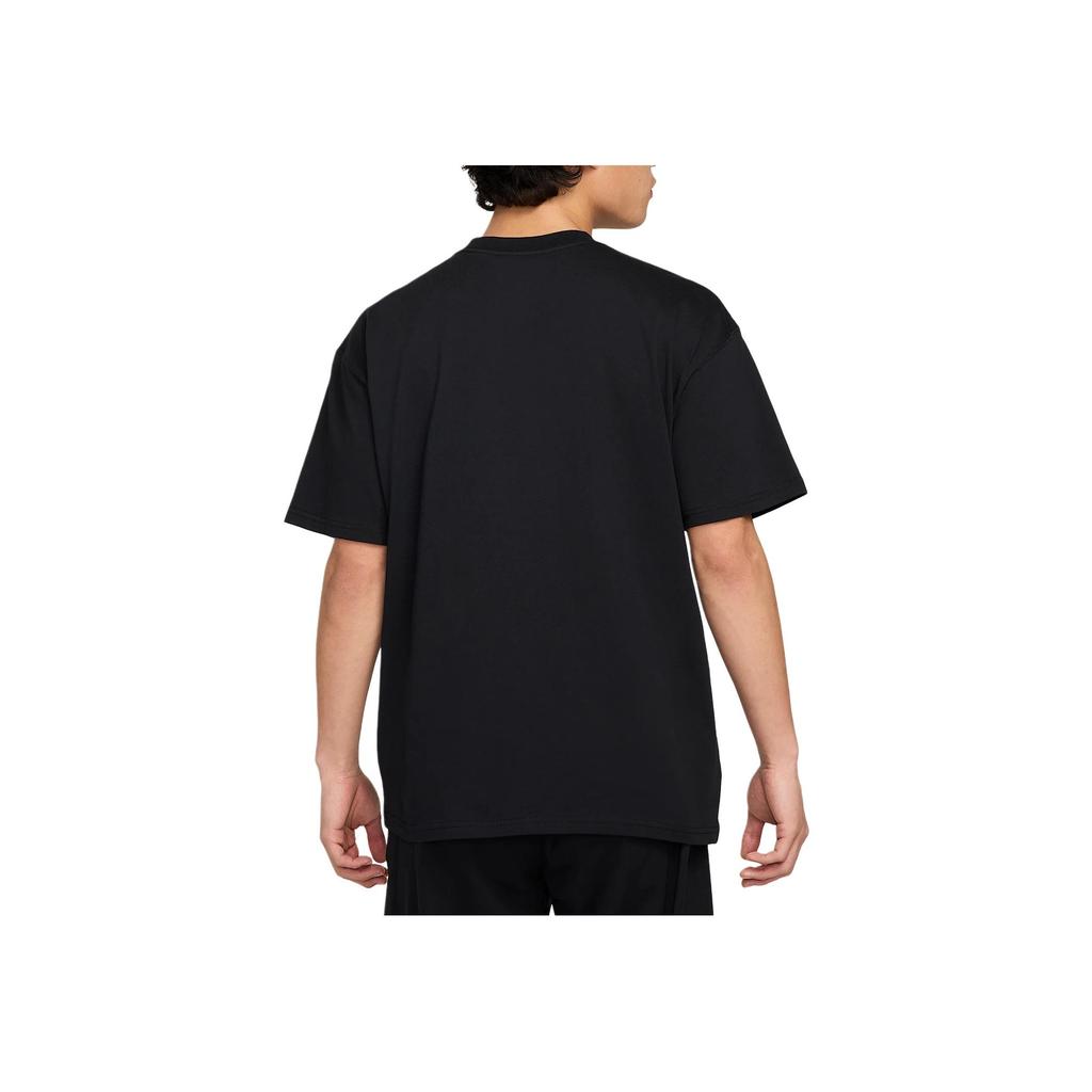 Nike Solid Logo Crew Neck Loose Fit Short Sleeve T-Shirt Men Tops Black HJ3363-010