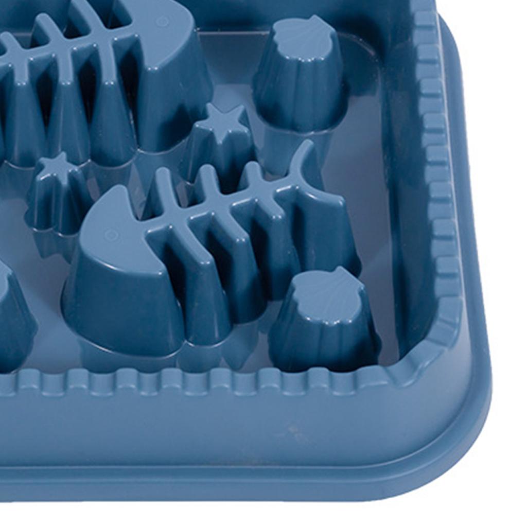 Pet Slowing Feeder Bowl Fish Bone Raised Prevent Choking Reduce Flatulence Slow Eating Bowl for Dogs Cats