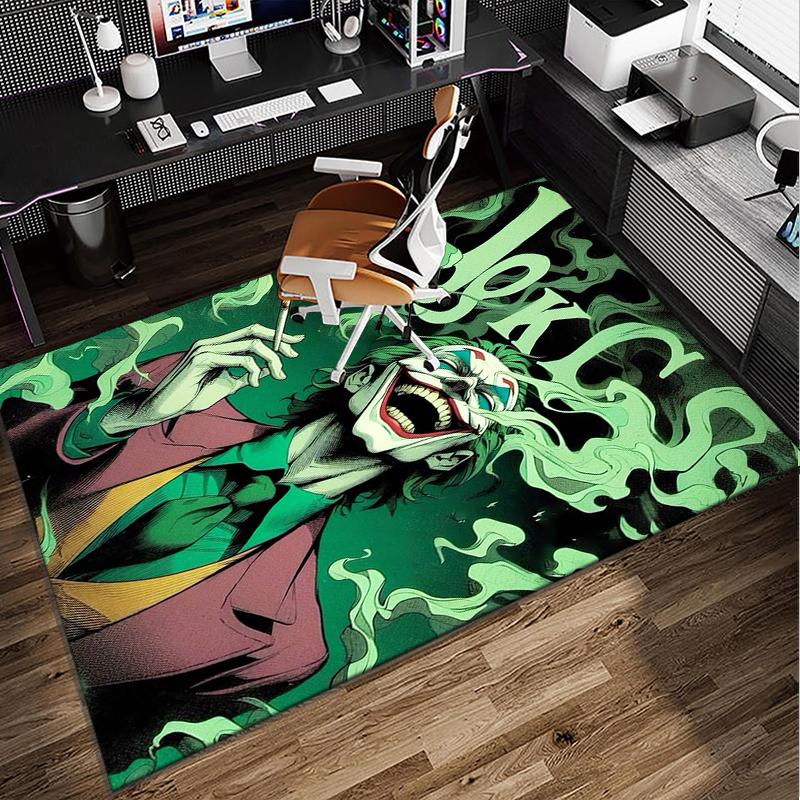 Cool clown Pattern Office Rug Chair Mat, Game Carpet, Suitable for Front Door, Bedroom, Living Room, Desk, Holiday Gift