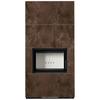 Modular Fireplace KRATKI FLOKI BOX 8 kW Ø 160 Quartz Sinter OXIDE MORO