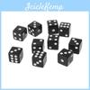 16mm Schwarzweiß Würfel Acryl 10 Stück 6-seitig Casino Poker Spiel Bar Party Würfel