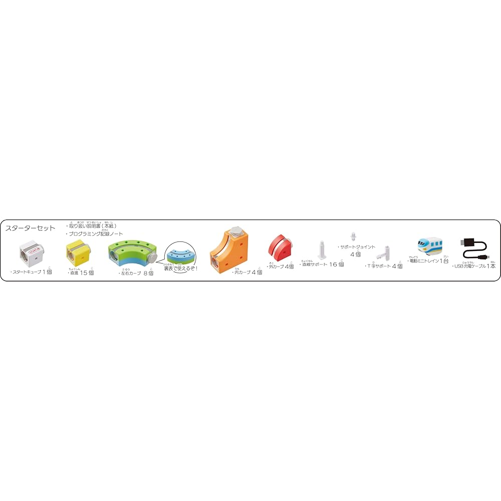 SunSmile Rail Cube Starter Set with 3 Colorful Rails and 10 Accessories Toy Building Kit