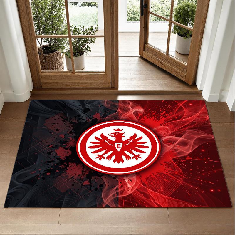 Eintracht Frankfurt Football Design Crystal Velvet Rug Soft Decorative Mat for Bedroom Entrance