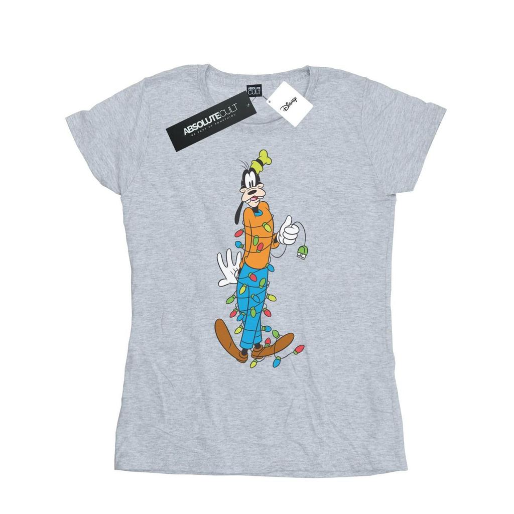 Disney Womens/Ladies Goofy Christmas Lights Cotton T-Shirt
