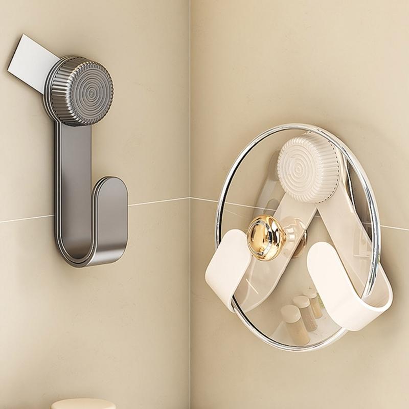 360 Degree Swivels Suction Cup Lid Rack Wall Mounted Kitchen Storage For Pots Pans Cutting Boards Easy Installation Carbon Steel Construction