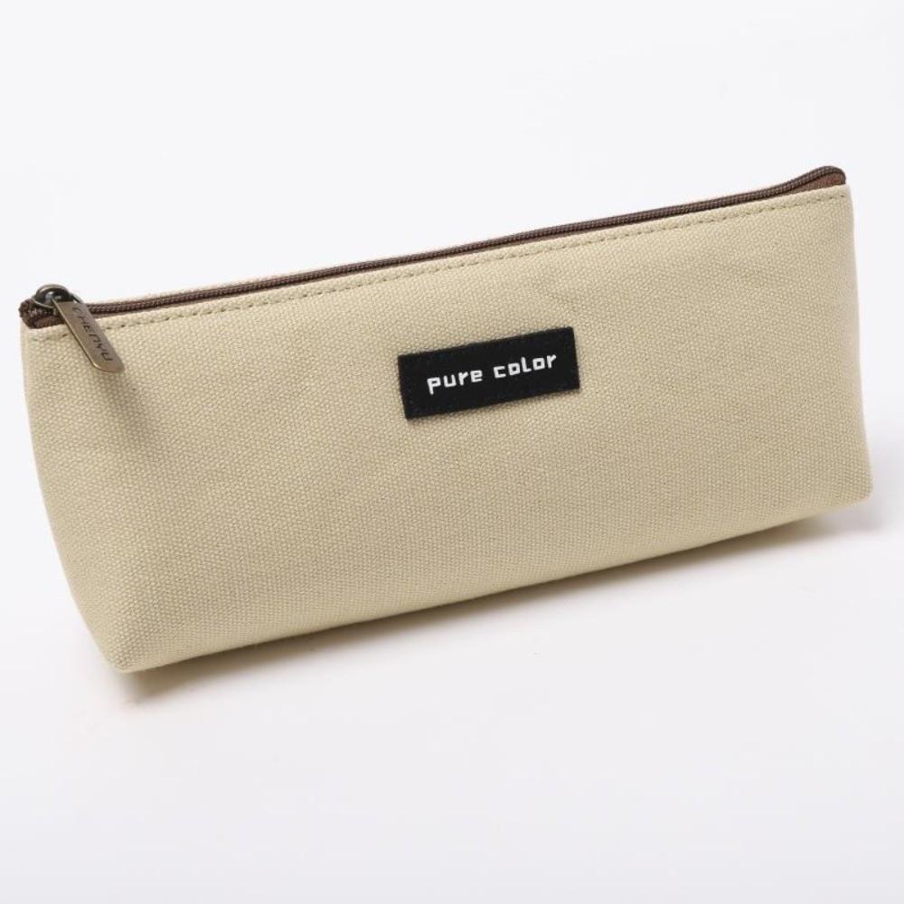 Large Capacity Pencil Bag Solid Color Pen Pouch New Stationery Bag  School Supplies