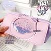 Double Zipper Pencil Case Pen Pouch for School Supplies