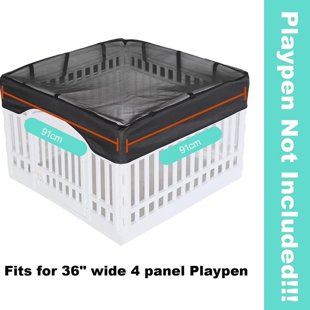 Hundekäfigabdeckungen Welpenlaufstallabdeckung Atmungsaktives Mesh-Nahtband UV Innen/Außen Hundelaufstall Mesh-Oberabdeckung