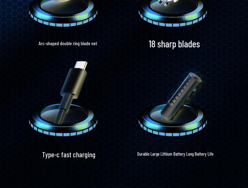 Rechargeable Travel Men's Mini Electric Razor – Full Body Washable, Portable.