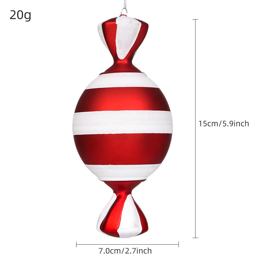 16cm Large Candy Pendant Christmas Decorations Wedding Decorations Red and White Painted Gold Party Decorations Home Decorations