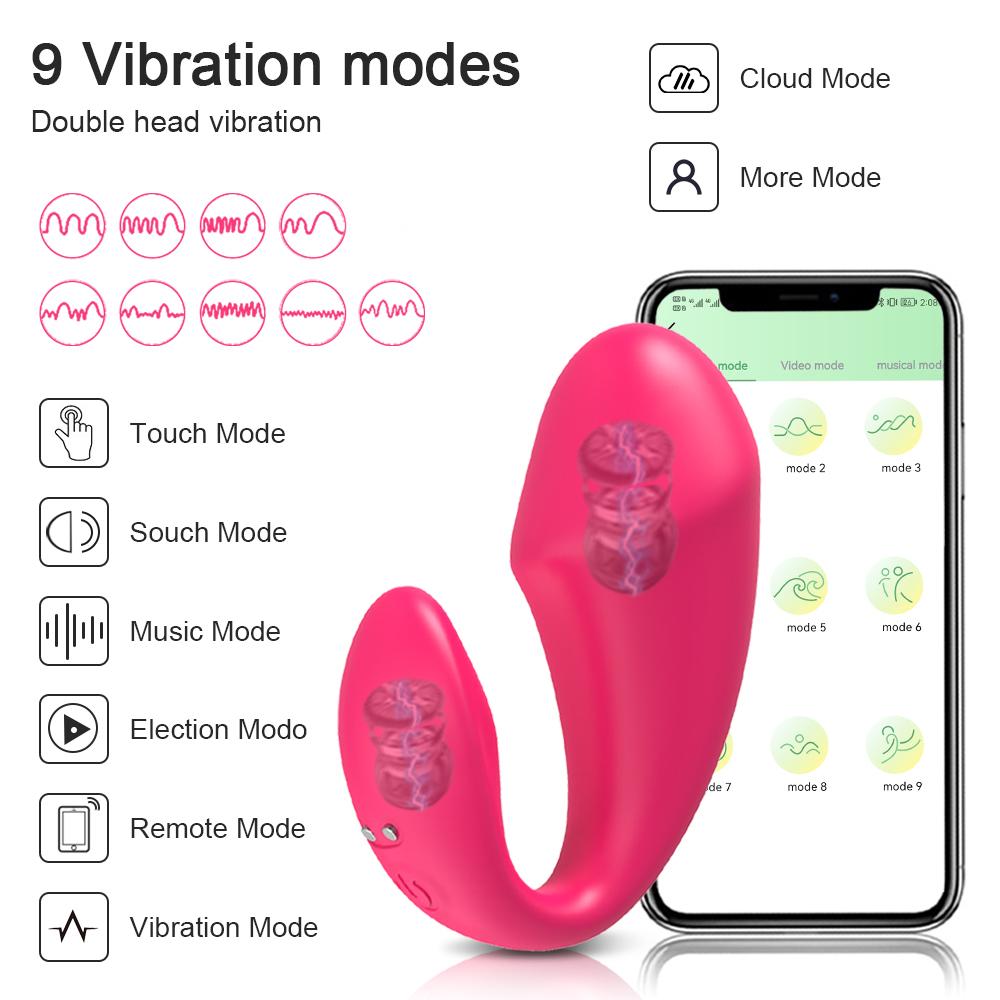 Wireless Bluetooth G Spot Dildo Vibrator Female APP Remote Control Vibrating Egg 2 Motor Clitoris Stimulator Sex Toys for Women