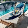 Manchester City FC Baskılı Plaj Havlusu, Havuz Sörf Yoga Banyo İçin Çok Yönlü Hafif Emici Plaj Havlusu, Mükemmel Doğum Günü Tatil Hediyesi