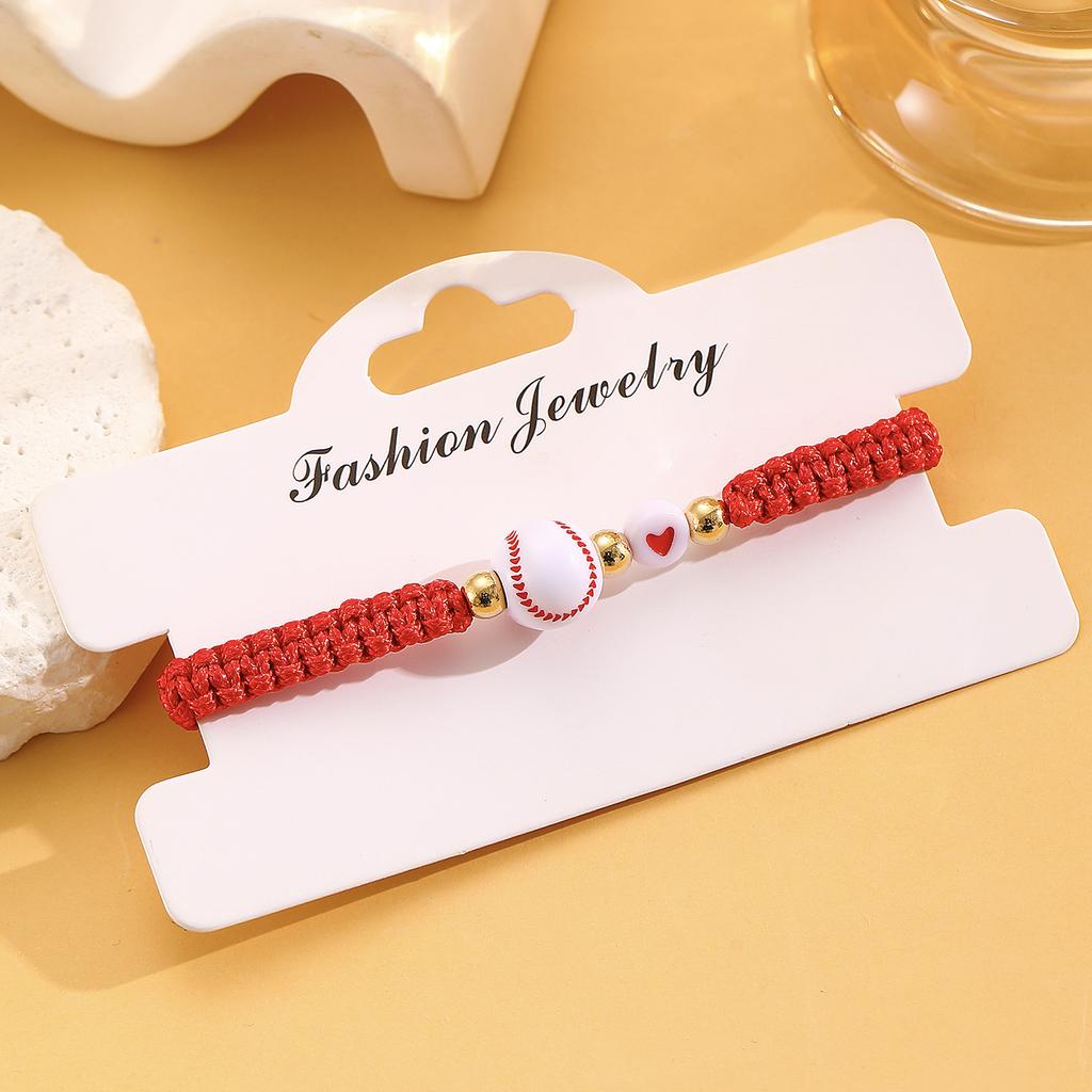 Gym Fashion Basketball Football Baseball Bracelet For Men Women Handmade Bralette Heart Beads Gift For Boyfriend Bracelets Jewelry