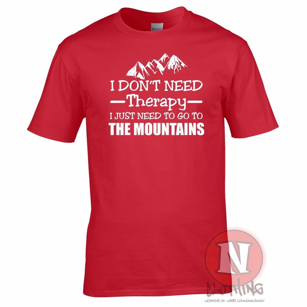 Ich brauche keine Therapie, ich muss nur in die Berge T-Shirt Lustiges Wander-T-Shirt