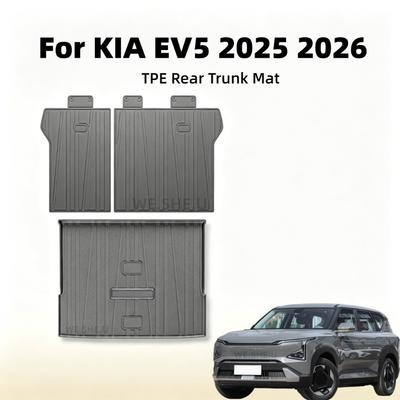 For KIA EV5 2025 2026 TPE Car Waterproof Trunk Mat Trunk Mat Backrest Full-Coverage Scratch-Resistant Durable Protective Mat