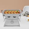 Professional Single-Well Chafer, 9 Quart Stainless Steel Buffet Server w/ Frame, Elegant European Design for Catering, Banquets