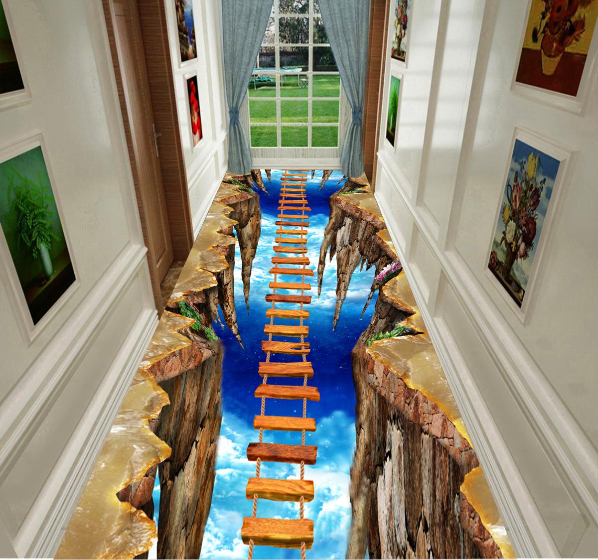 3D Scenic Long Corridor Carpets Living