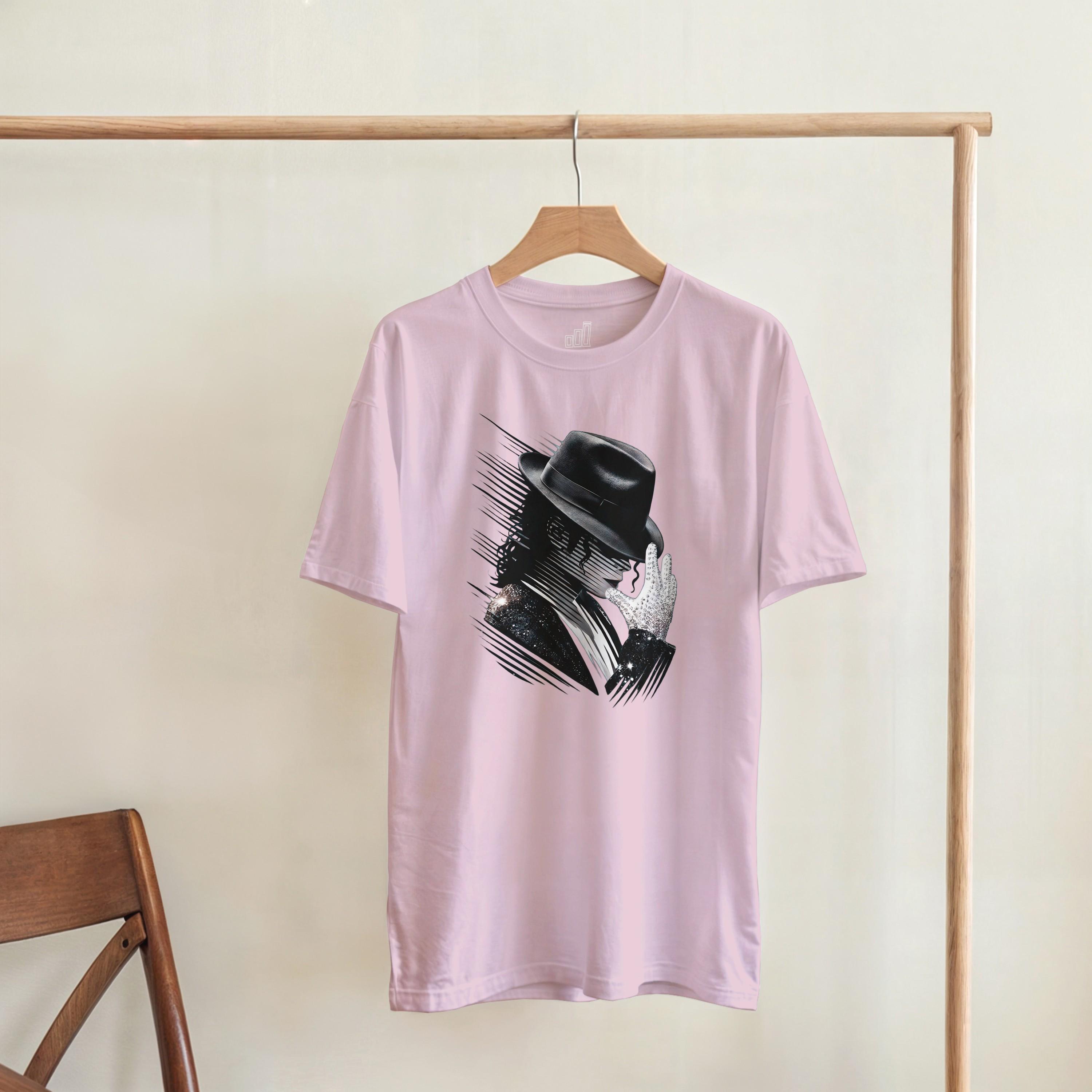 

Michael Jackson Iconic Silver Glove Fedora T-Shirt, King of Pop Minimalist Graphic Tee, Short Sleeve Cotton Streetwear for Fans 4XL