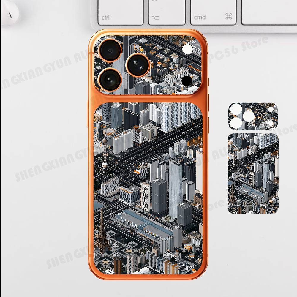 

Skylines City For Iphone 17 Pro ProMax Back Protective Decorative Sticker Back Cover iPhone17pro