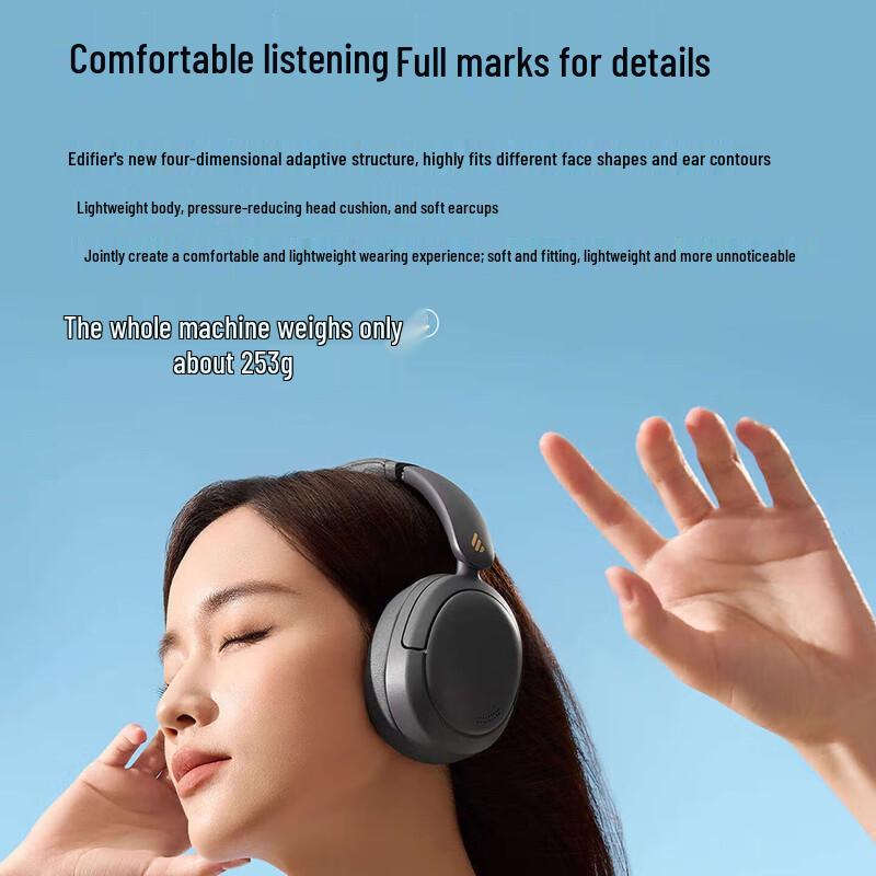 Edifier W800BT FREE Wireless Noise-Cancelling Over-Ear Headphones