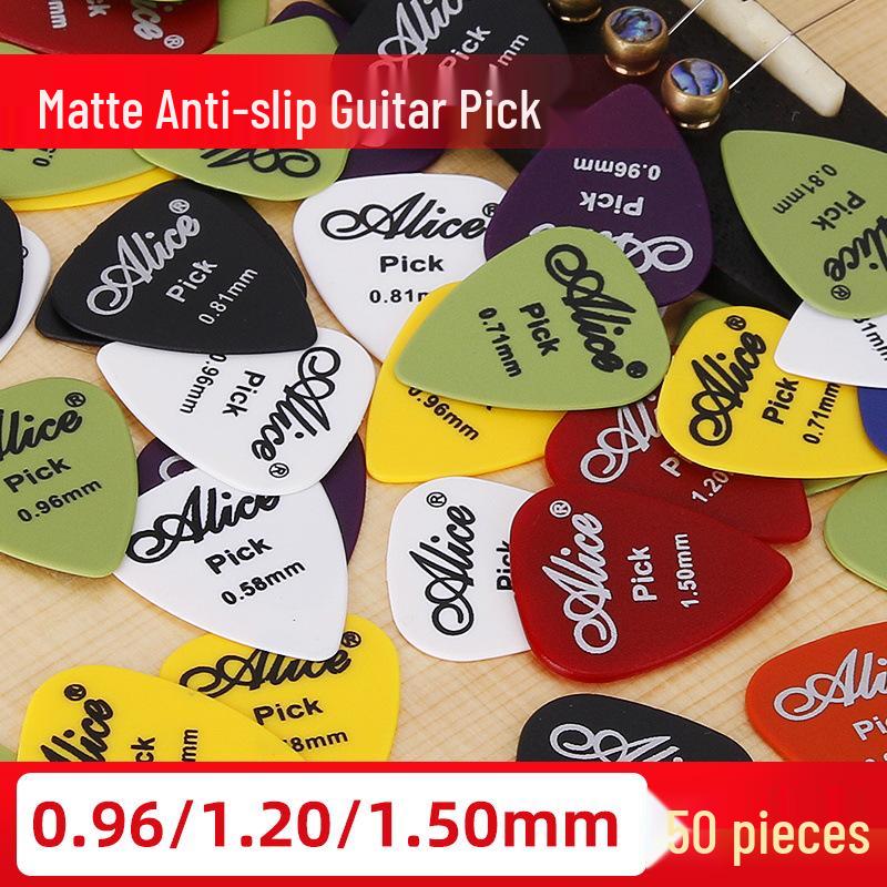 Alice Celluloid Mattierte Gitarrenplektren: Rutschfeste Speed-Plektren für E-Gitarren und Ukulelen