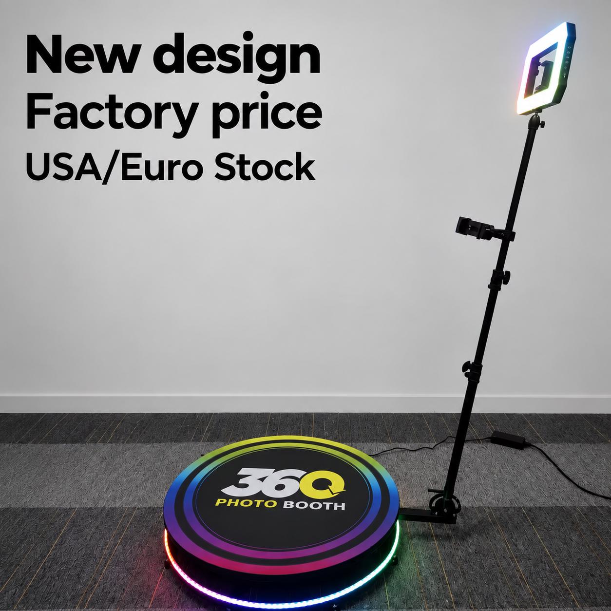 Euro stock metal 360 photo booth
