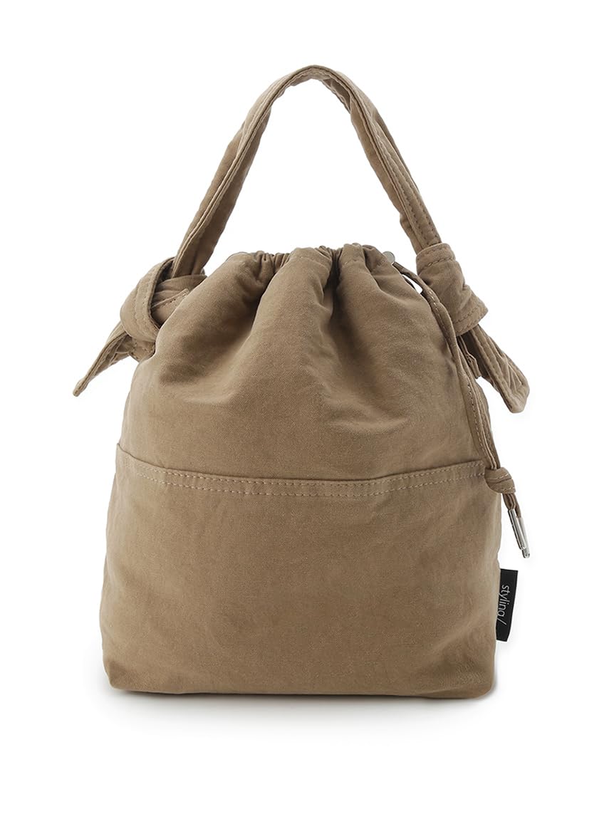 Reversible Drawstring Bag 16WGB255303 BEG Free Size [Styling] Women s