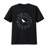 Amsel singt in der tiefsten Nacht Vogeltext T-Shirt vintage gewaschen Unisex dehnbares lässiges Oberteil für den Alltag mode