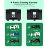 2Pcs 4800Mwh Battery Xbox One Controller Batteries Pack Play Andcharge Kit Usb-C Charging Cable/4 Covers for Xbox One/seriesx|S