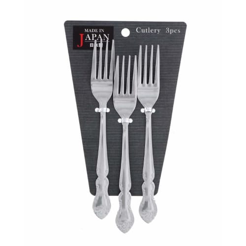 Takagi (Takagi) Made in Japan Stainless Steel Fork Set of 3, Bulk Purchase, Perfect for Desserts and Everyday Meals, Silver Cutlery, Simple Design, Pe
