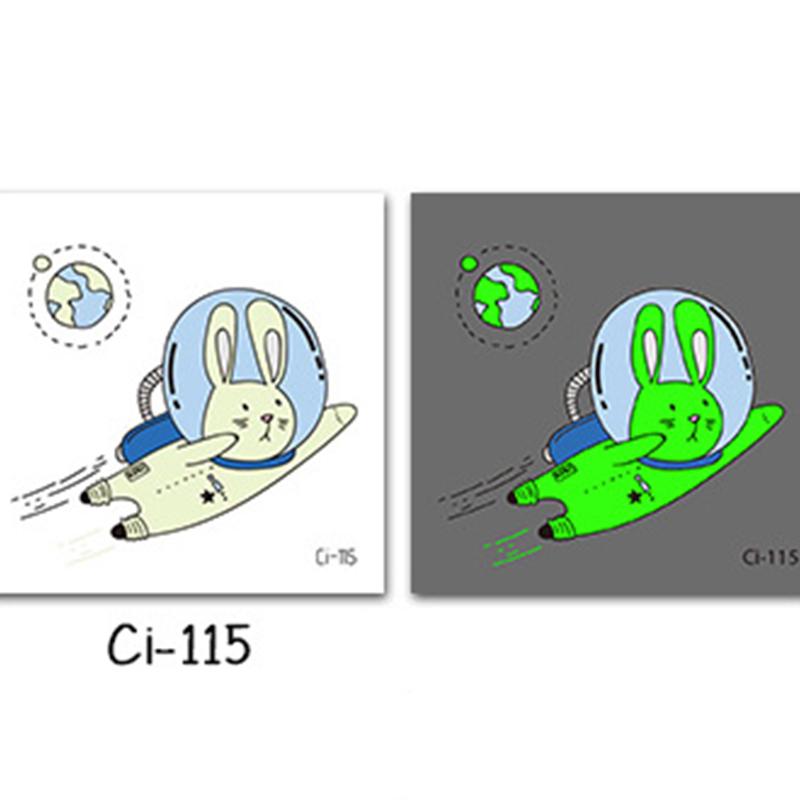 

[Боди Арт Татуировка] Дети Мультфильм Светящаяся наклейка Водонепроницаемый Детский мультфильм Светящиеся часы Татуировки Наклейки 120 * 75 мм Ci115