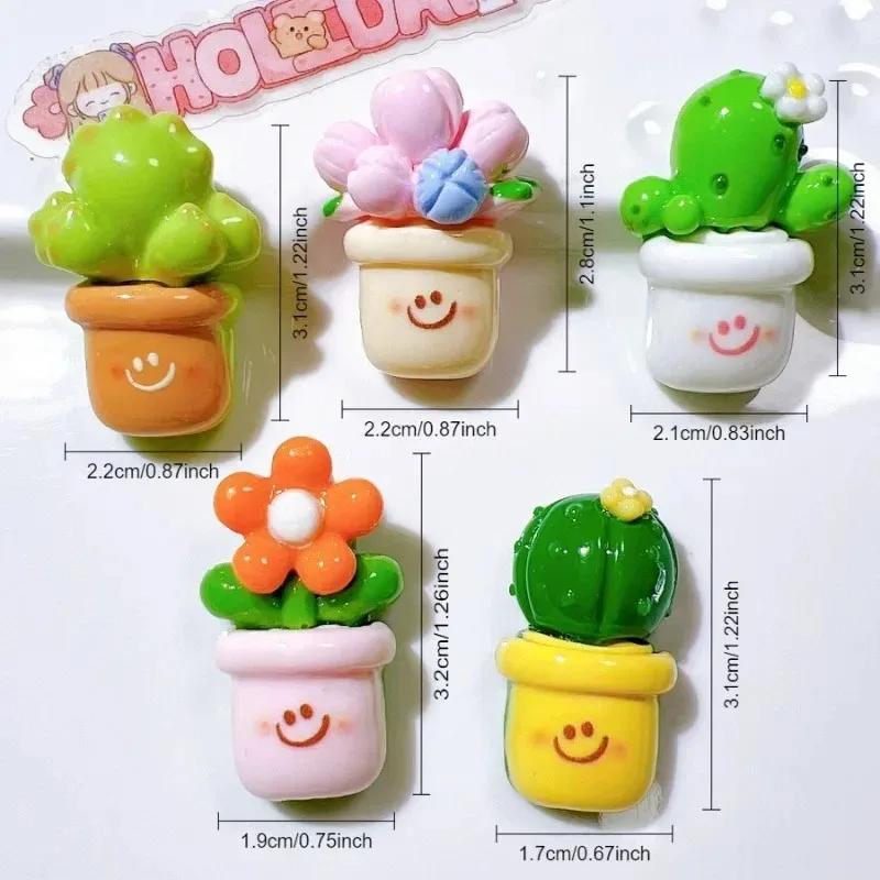 5/10pcs Resin Cartoon Fridge Magnets Flowers  Refrigerator Magnetic 3D Sticker Message DIY Whiteboard Sticker For Home Decor