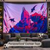 Wall Hanging Tapestry Custom NameChainsaw Man Pattern Personalized Printed Fabric Wall Decor
