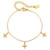 Wind Stainless Steel Zircon Floral Design Bracelet, Sweet Wind Lady Exquisite Jewelry 2771