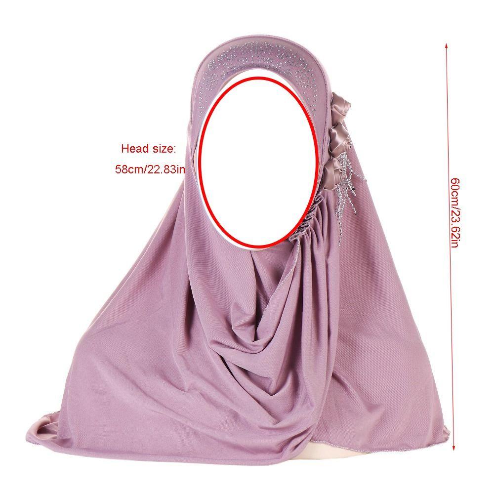 Classic Floral Women's Hijabs Full Cover Elegant Muslim Hijab Breathable Tassel Instant Turban Ladies Scarf