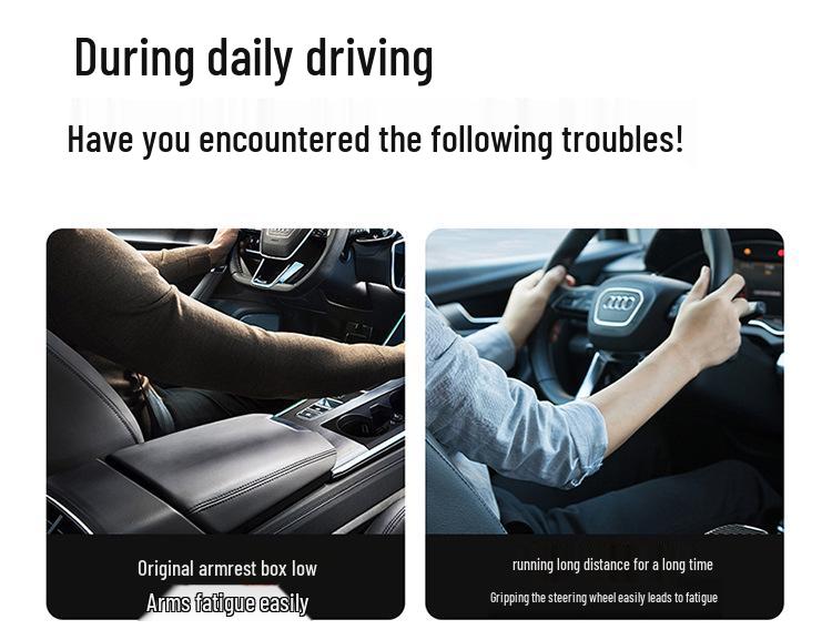 Diamantová Nappa kůže Podložka loketní opěrky do auta - Paměťová pěna, Protiskluzová, Odolná proti opotřebení, Univerzální pro všechna roční období.