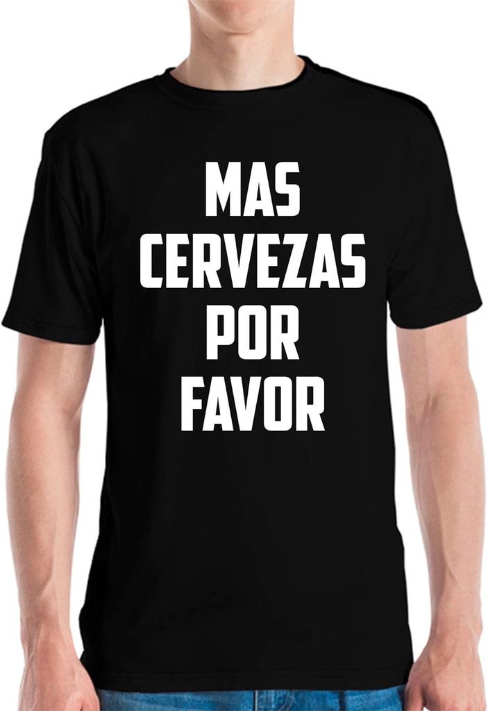 Lustiges Más Cerveza Por Favor Mexikanisches Trinken Spanisches Bierliebhaber Geschenk T-Shirt Herren Damen Vintage Kleidung Grafik T-Shirts