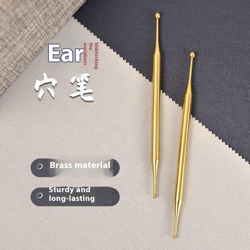Acupuncture Pen Stainless Steel/Brass Manual Body Trigger Point Probe Pen Deep Tissue Massage,Dual Head Facial Reflexology Tools