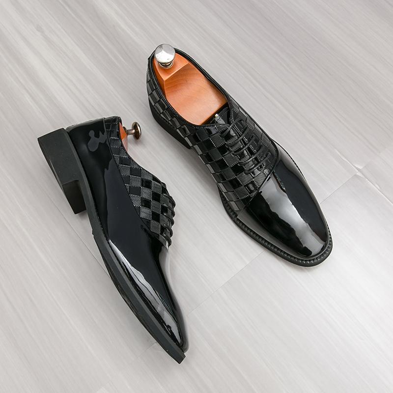 Zapatos Oxford de Lujo con Espejo Para Hombre Mocasines Verdes Zapatos de Vestir Formal de Diseño Para Hombre Mocasines Zapatos de Charol de Punta Para Hombre