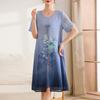 Elegant Chiffon Qipao Dress for Middle-Aged Women - Stylish Mid-Length Summer Design