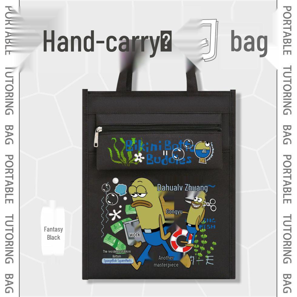 

Bikini Bottom Residents Canvas Book Bag for Students 28cm x 11cm x 32cm