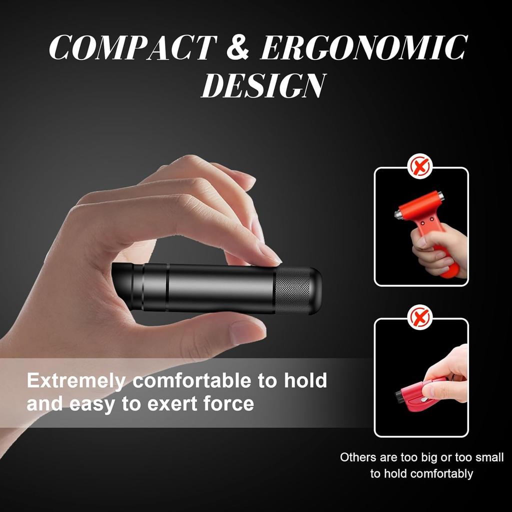 1Pc Dual-use Car Safety Escape Hammer with Underwater Window Breaker and Scissors for Quick Escape