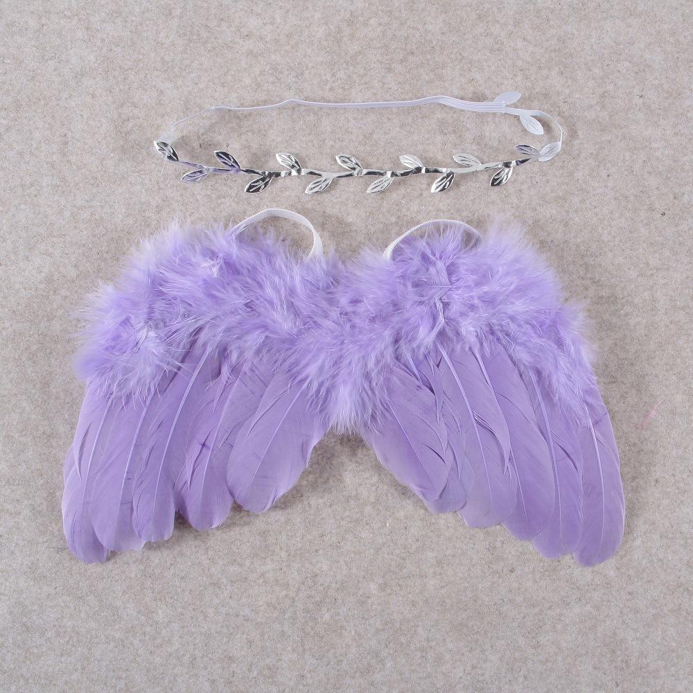 New European and American handmade flower headband and angel feather wings baby photography props baby fashion suit