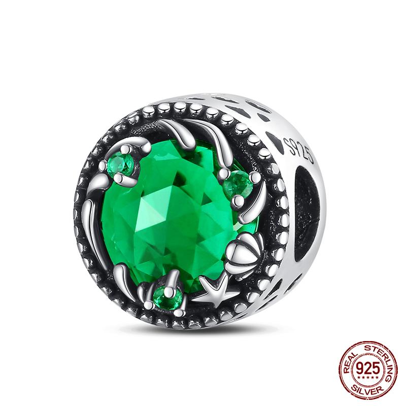 100% Real Prata-Banhado Ocean Series Tartaruga Caranguejo Sereia Charms Contas Fit Original Diy Pulseiras Bangles Jóias Presentes