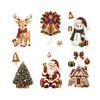New Christmas 2027 New Window Stickers Santa Reindeer Snowman Snowflake Xmas Glass Stickers Winter Home Shop Window Decor Gifts