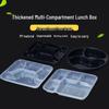 Disposable 5-Compartment Rectangular Food Containers