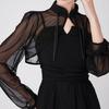 Long Sleeve Shawl Collar for Women Breathable Tulle for Camisole Dress
