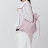 Pleatsmama Glitter Pale Pink New Bow Backpack