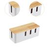 Cable Tidy Box Dustproof Protector Storage Rack Management Case for Home Tabletop Bedroom Loose Wires Management Messy Cables
